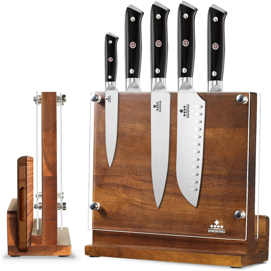 KD Magnetic Knife Block with Acrylic Shield Double Side Kitchen Knife Holder