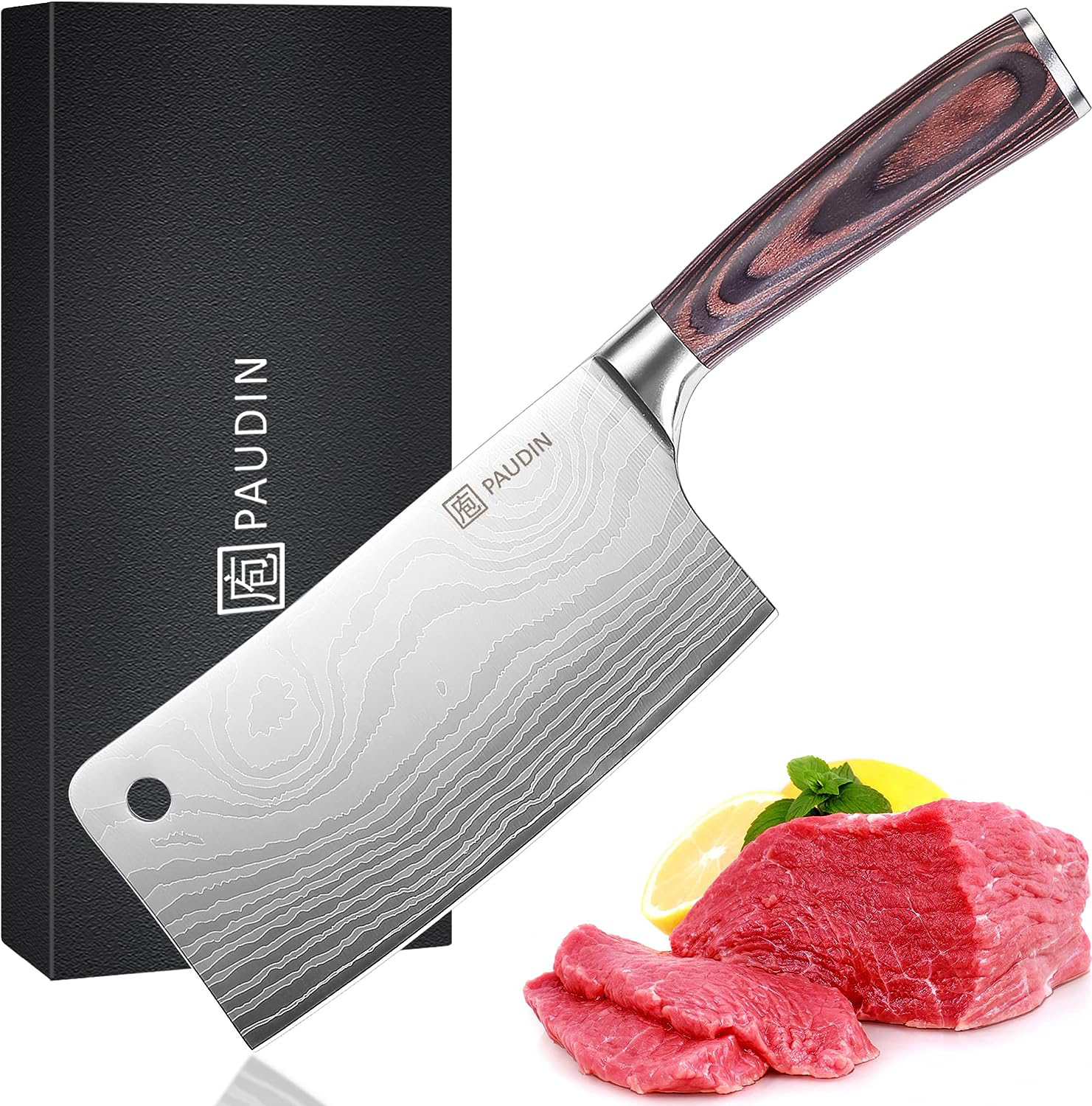 KD 8 Inch Chinese Cleaver Kitchen Knife Meat Vegetable Cutting