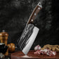 KD Handmade Forged Cleaver Chef Knife Carbon Steel with Wood Handle