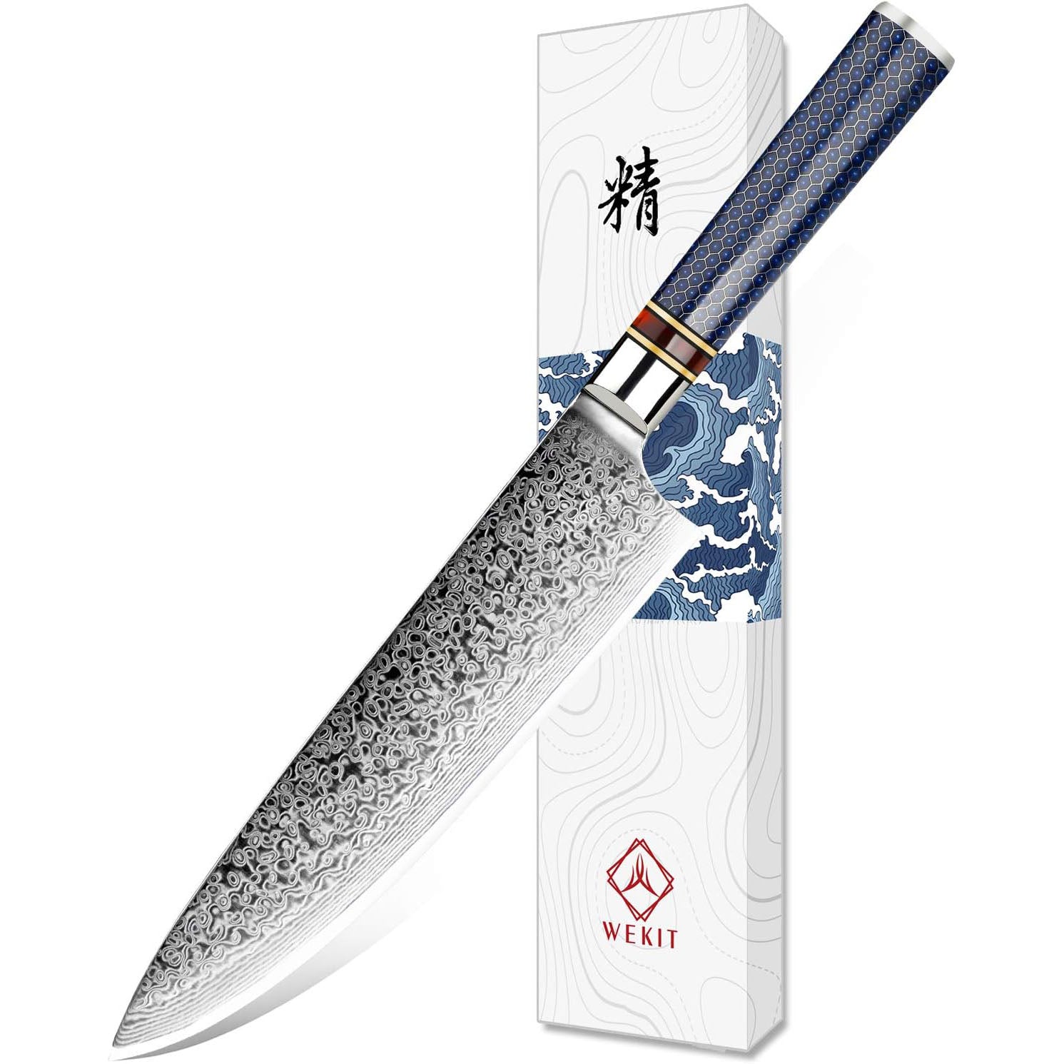 WEKIT Chef Knife 6 Inch Damascus Paring Knife Japanese VG10 Kitchen Knife Sharpest 67-Layer High Carbon Stainless Steel Knife, Pro Cooking Knife