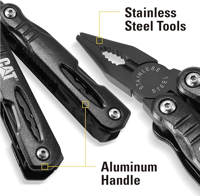 KD Stainless Steel Black Multi-Tool Pocket Plier