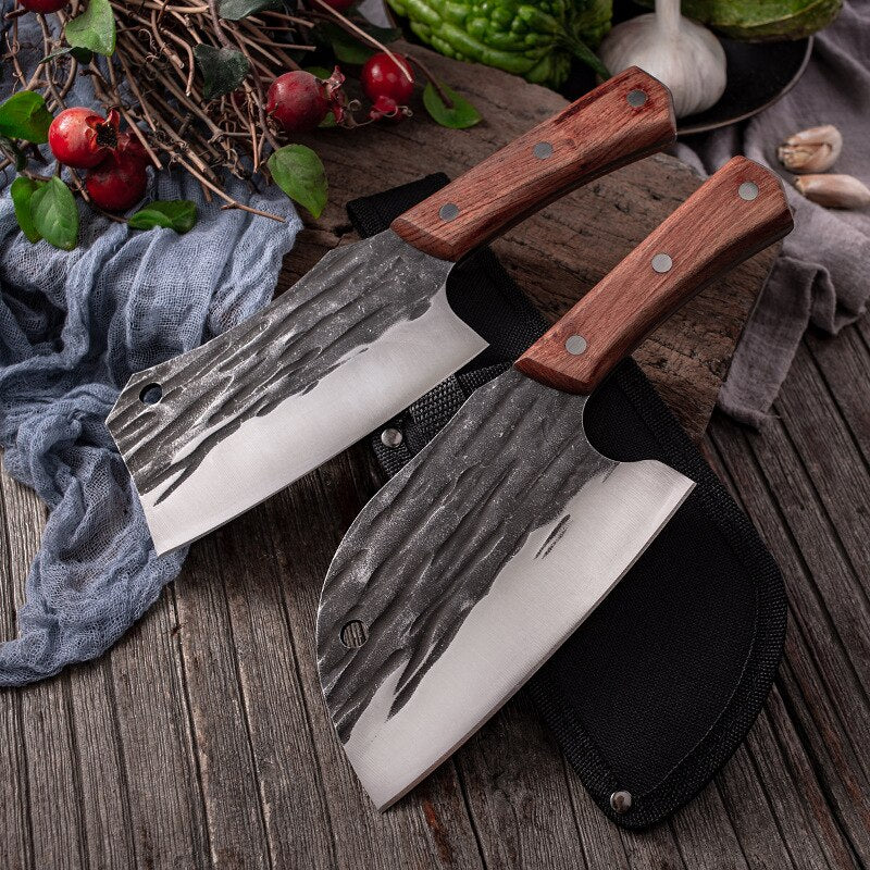  Meat cleaver, 5 Outdoor Knife Survival Forged