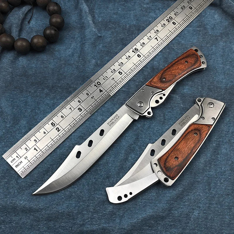 VERY SUYRDY Military Stainless Steel Fixed Blade Knife Folding