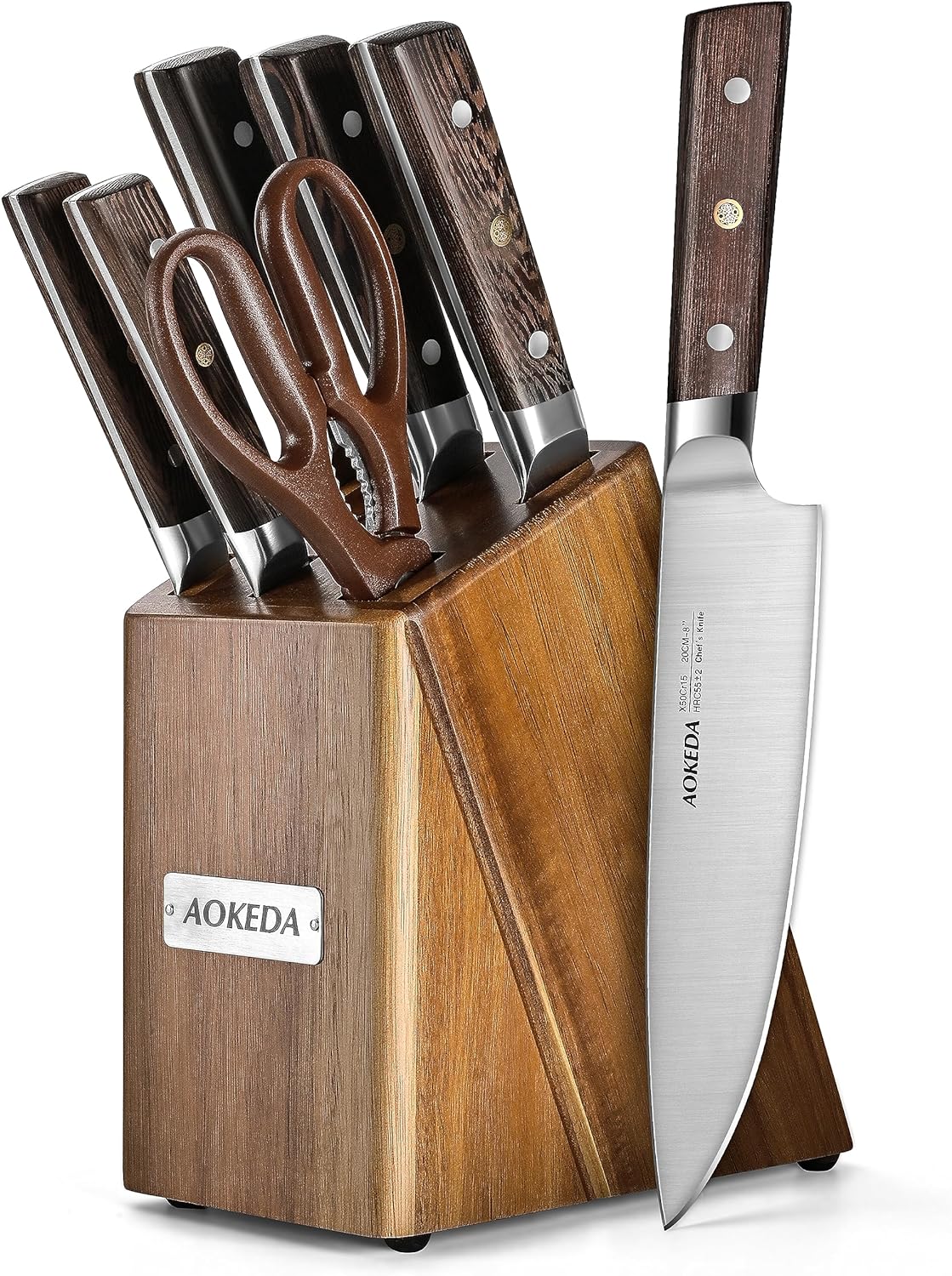 KD 7-Piece Kitchen Knife Set with Block German Steel – Knife Depot Co.