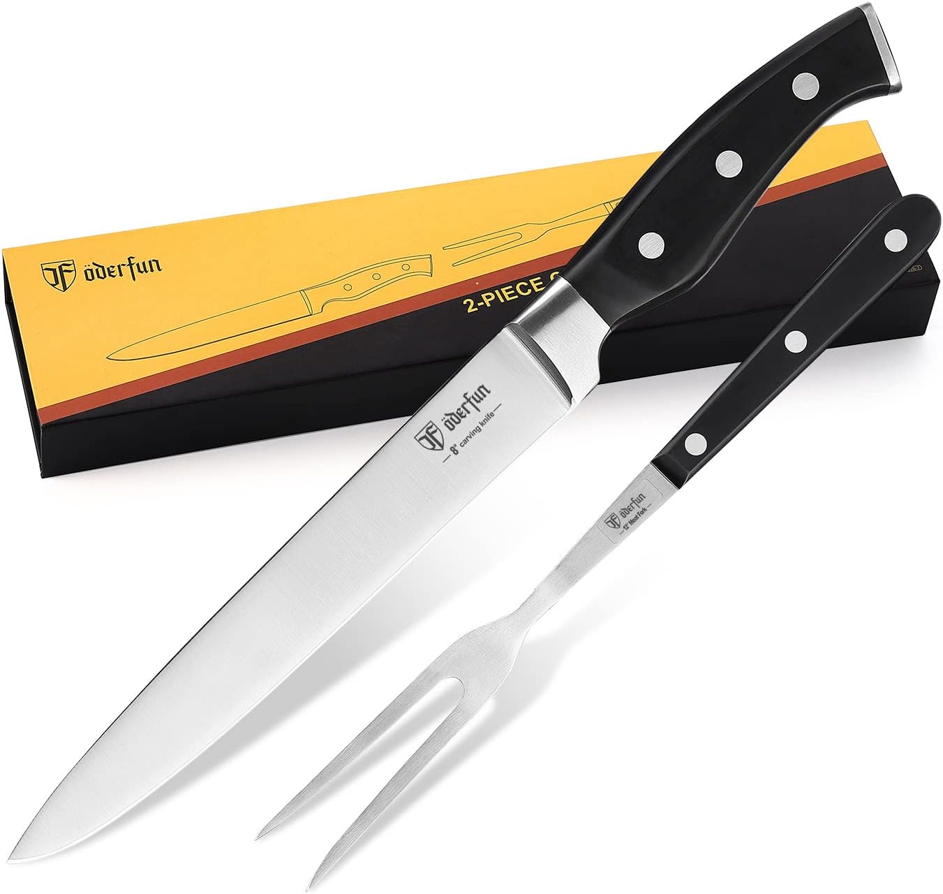 KD 15 Pcs German Steel Kitchen Knife Set Ultra Sharp Knives Set for Kitchen with Knife Sharpene