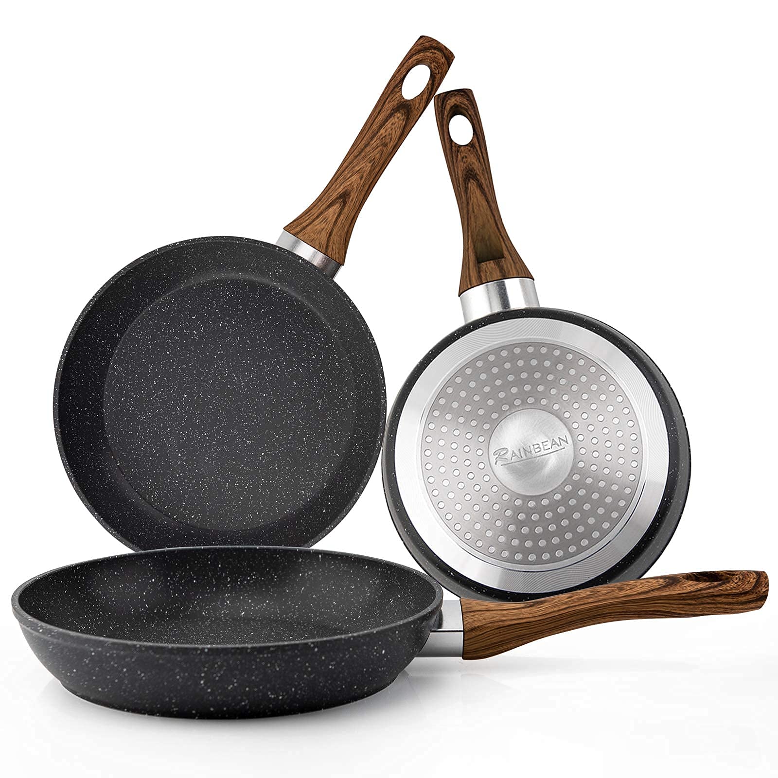 KD Frying Pan Set 3-Piece Nonstick Saucepan Woks Cookware Set – Knife Depot  Co.