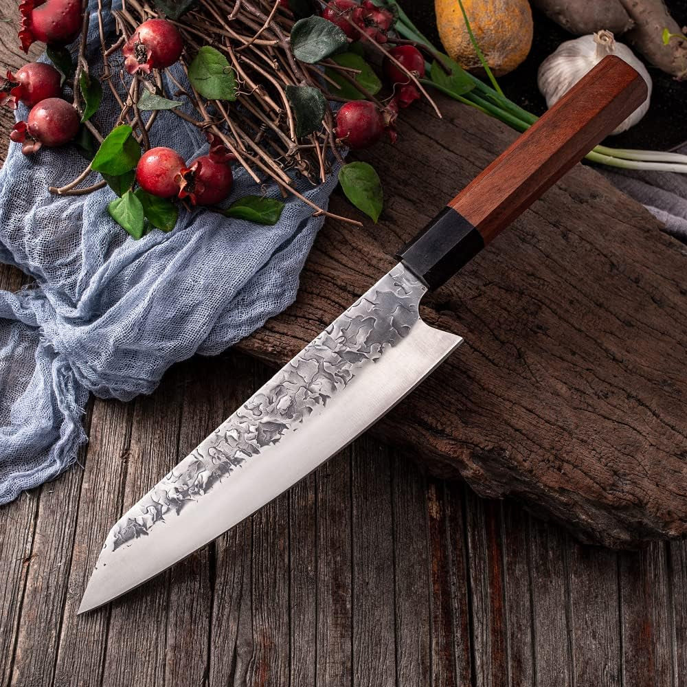 Handmade Forged 5Cr15mov Steel Sharp Chef Knife Meat Cleaver Kiritsuke  Santoku Paring Butcher Knives Kitchen Cutlery