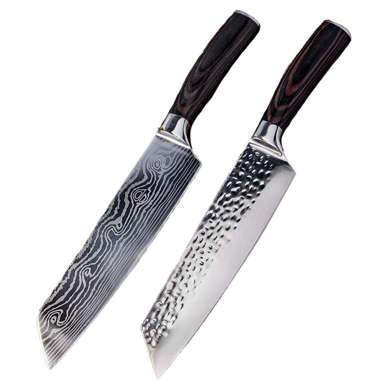 9 Inches long custom made Damascus steel full tang chef Knife 4 blade Kow  wood scale with brass bolster - Damacus Depot, Inc.