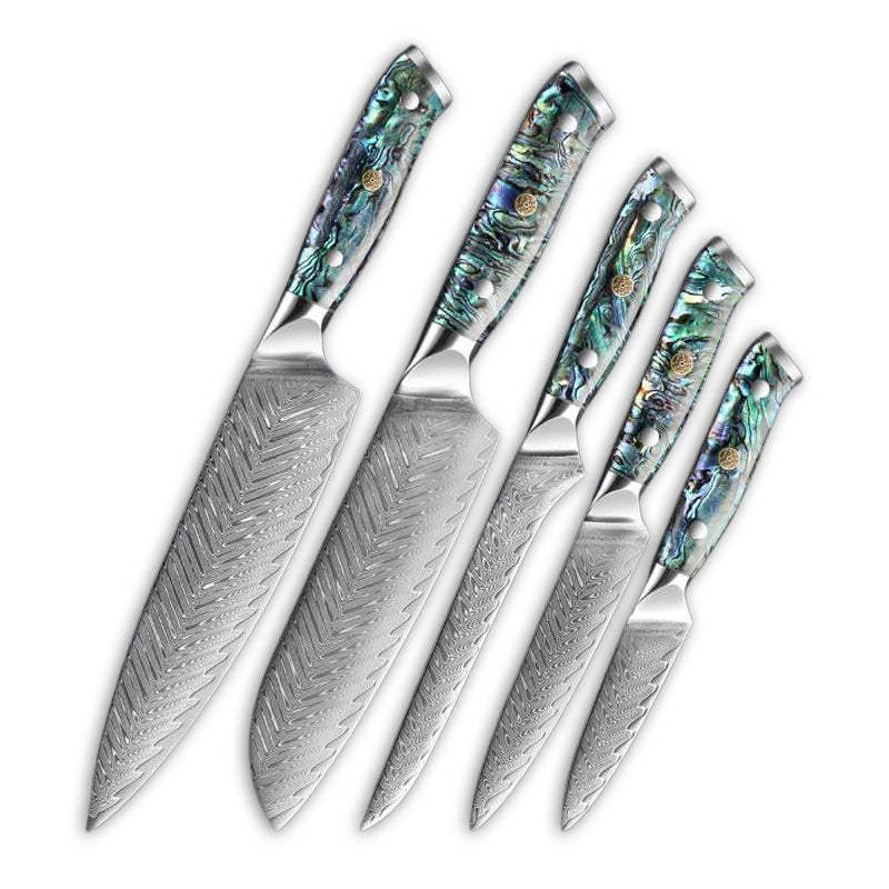 Profesional 5Inch Utility Knife Japanese Damascus Steel Kitchen Knife  Multi-purpose Cutter Knives - Best Damascus Chef's Knives
