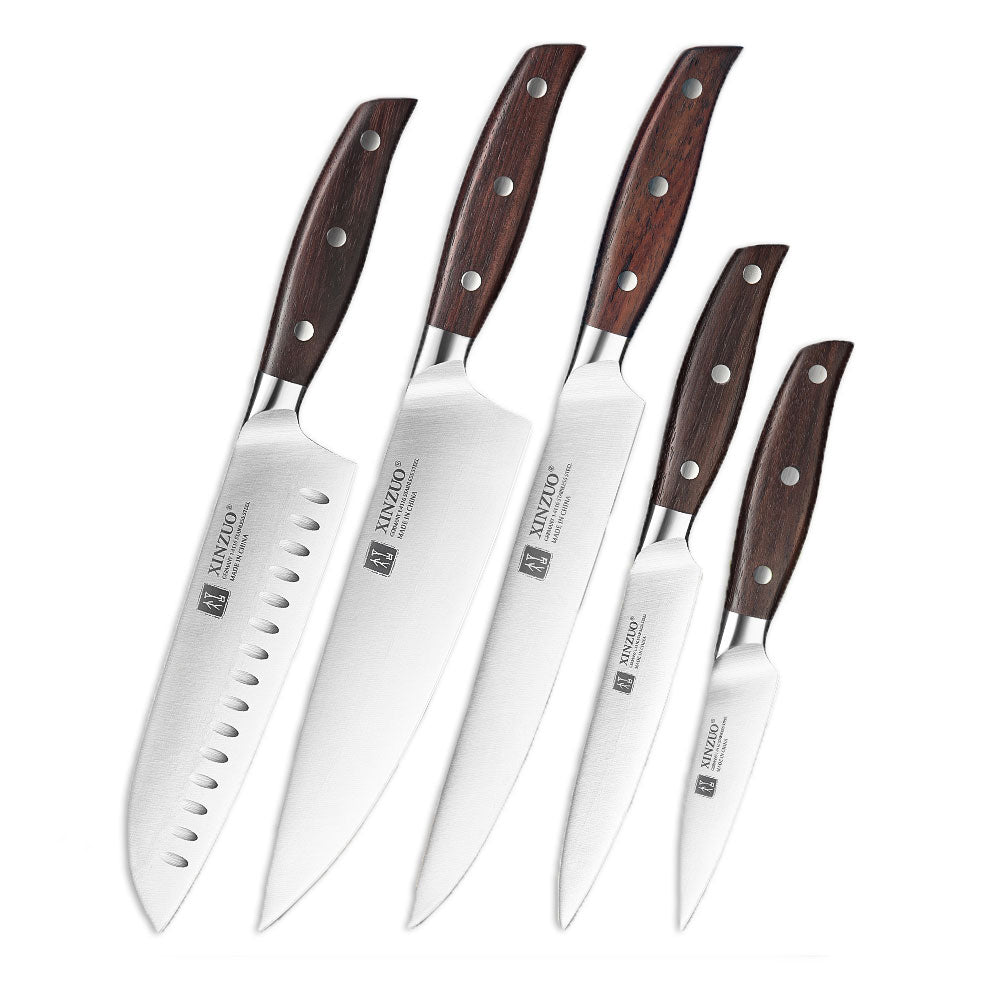 BRODARK Kitchen Knife Set with Block, Ultra Sharp 15 PCS German Stainless  Ste
