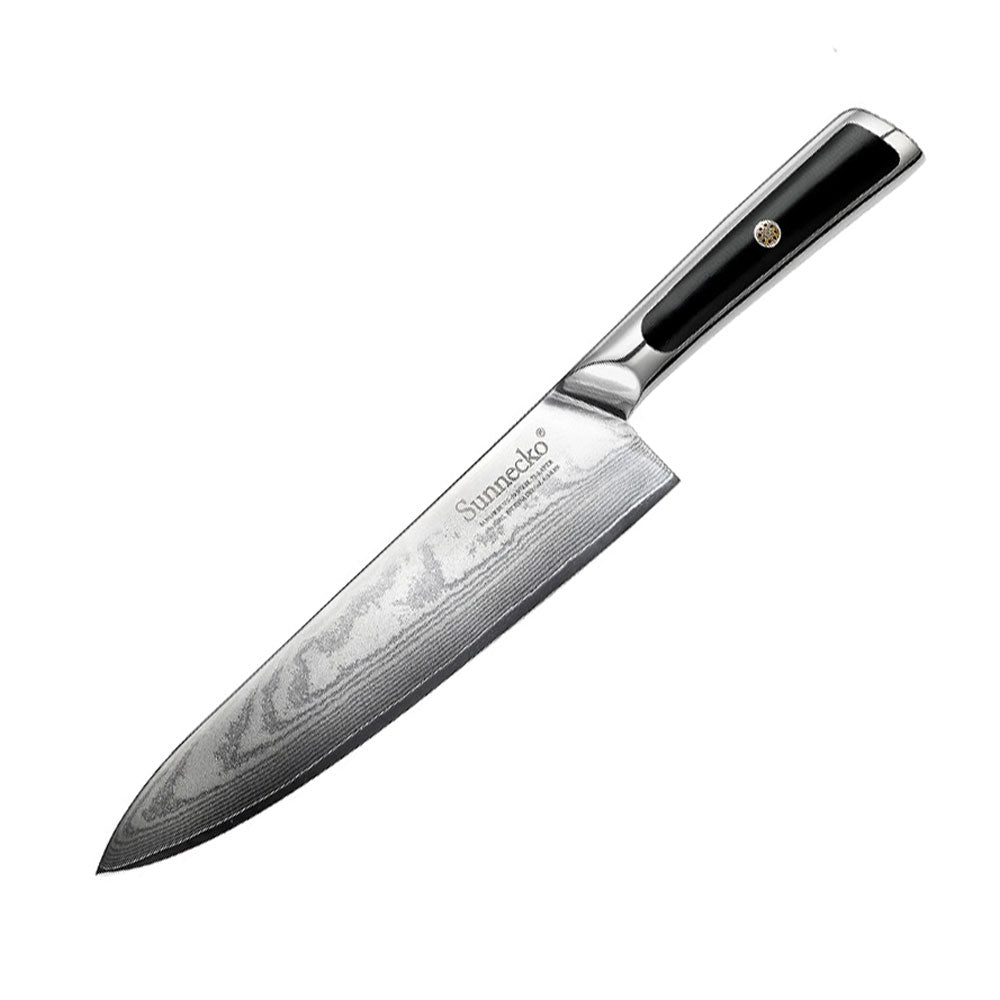 KD Professional Kitchen Damascus Chef Knife With Knives Cover