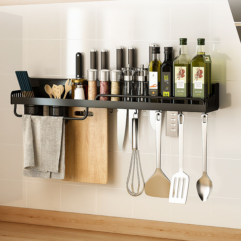 Stainless Steel Kitchen Utensil Set with Storage Rack 