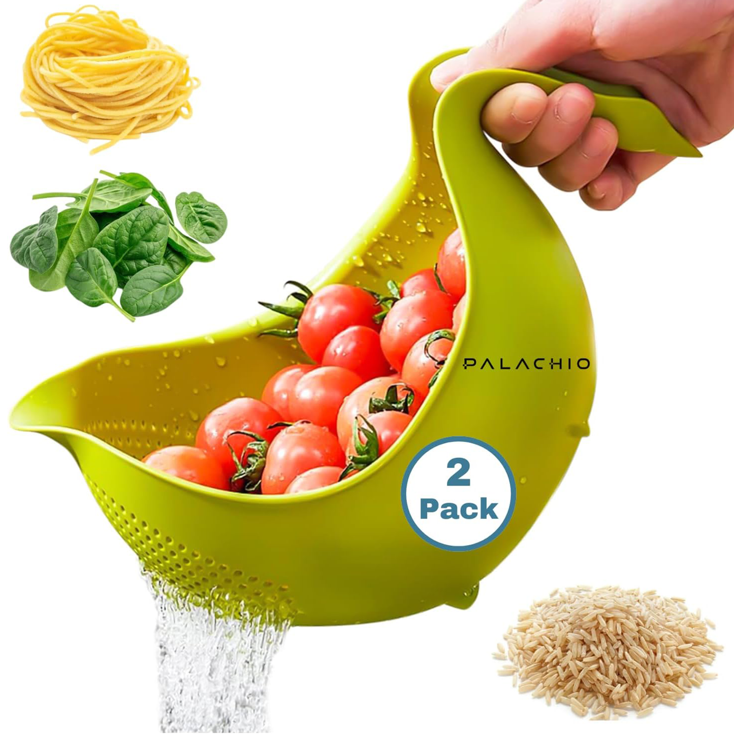 KD Strainer and Colander Rice Bowl Pasta Strainer Quinoa Strainer Rice Washer