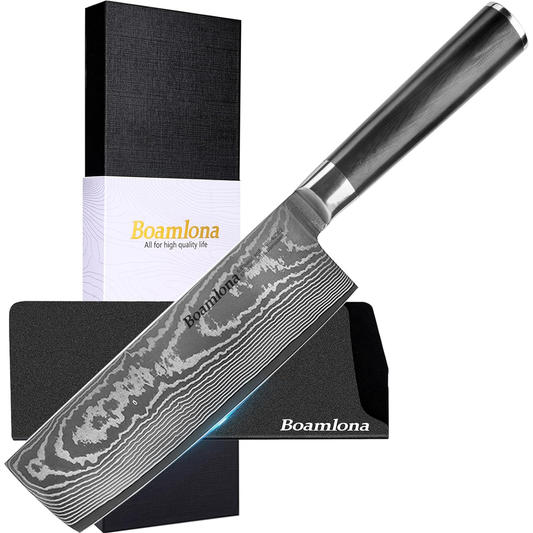 KD Nakiri Chef Knife 67 layers Damascus Steel Japanese VG10 with Sheath & Box