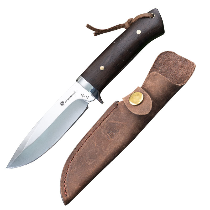 KD Hunting Knife Outdoor Survival Knife Wilderness Knife with Sheath