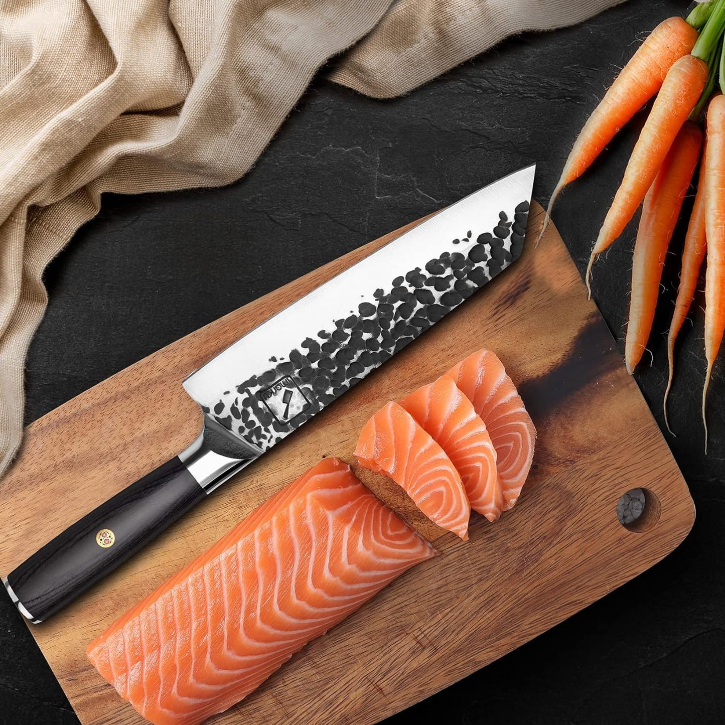KD Japanese Kiritsuke Kitchen Knife 7.5" High Carbon Steel