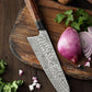 KD Kiritsuke Kitchen Knife 8.5" with Black Walnut Wooden Sheath & Box