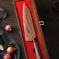 KD Kiritsuke Kitchen Knife 8.5" with Black Walnut Wooden Sheath & Box