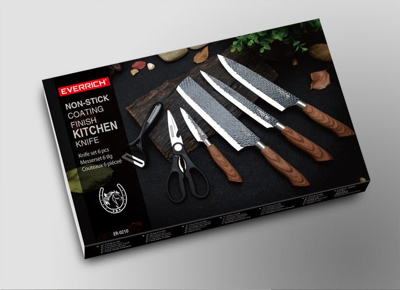 EVERRICH 5-in-1 Professional Kitchen Set Scissor Peeler Cleaver