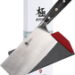 KD Japanese Cleaver Knife - 7" Samurai Series - Full Tang - Pakkawood Handle with Mosaic Pin - Includes Sheath & Case