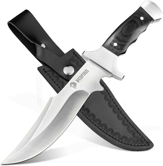 KD Hunting Knife with Sheath Outdoor Bushcraft Knife