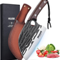 KD Serbian Cleaver Chef Knife Japanese Forged Kitchen Knife Meat Vegetable Slicing with Sheath