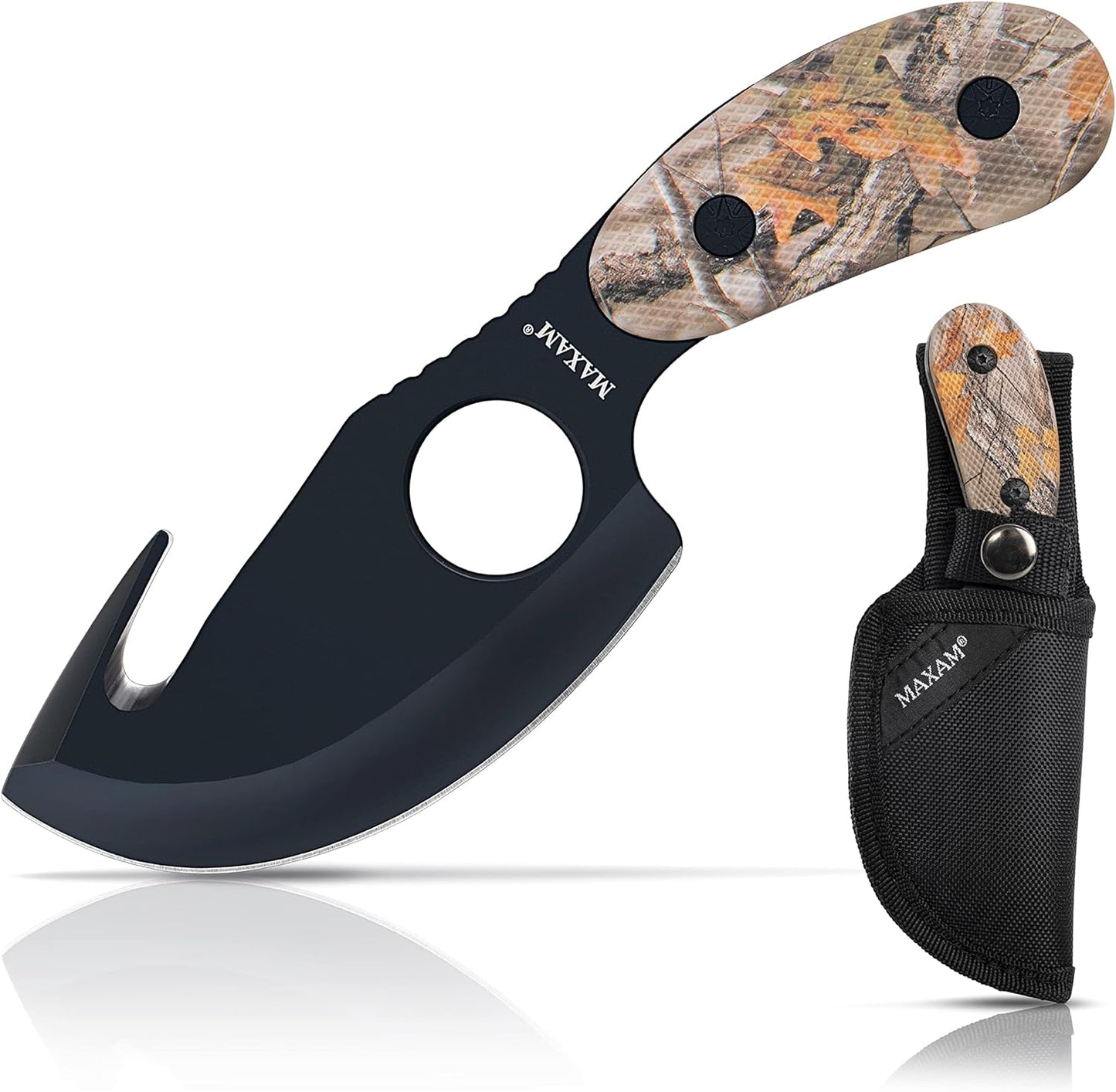 KD Hunting Knife with Gut-Hook, Skinning Knife Includes Nylon
