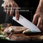 KD 8-Inch Chef's Knife: Precision Cutting with Black Pakkawood Handle