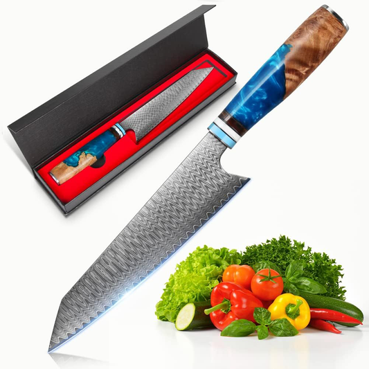 KD Forged 67-Layers Damascus Kiritsuke Chef Knife Gift Box