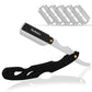 KD Straight Edge Barber Blade with 10 Single Blades