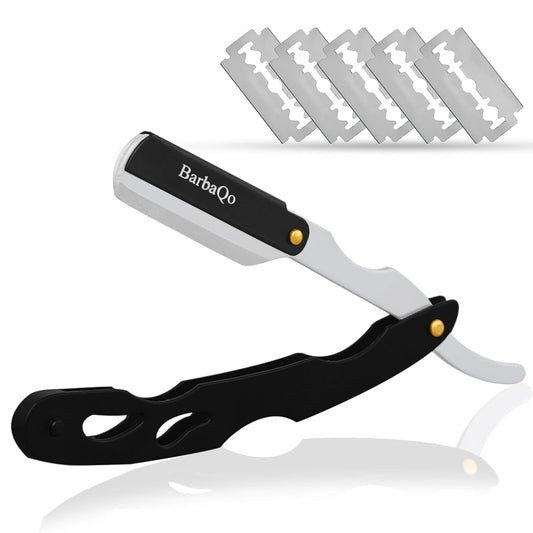 KD Straight Edge Barber Blade with 10 Single Blades