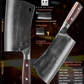 KD 7.5 inch Serbian Cleaver Chef Knife Hand Forged Meat German High Carbon Steel Kitchen Knife