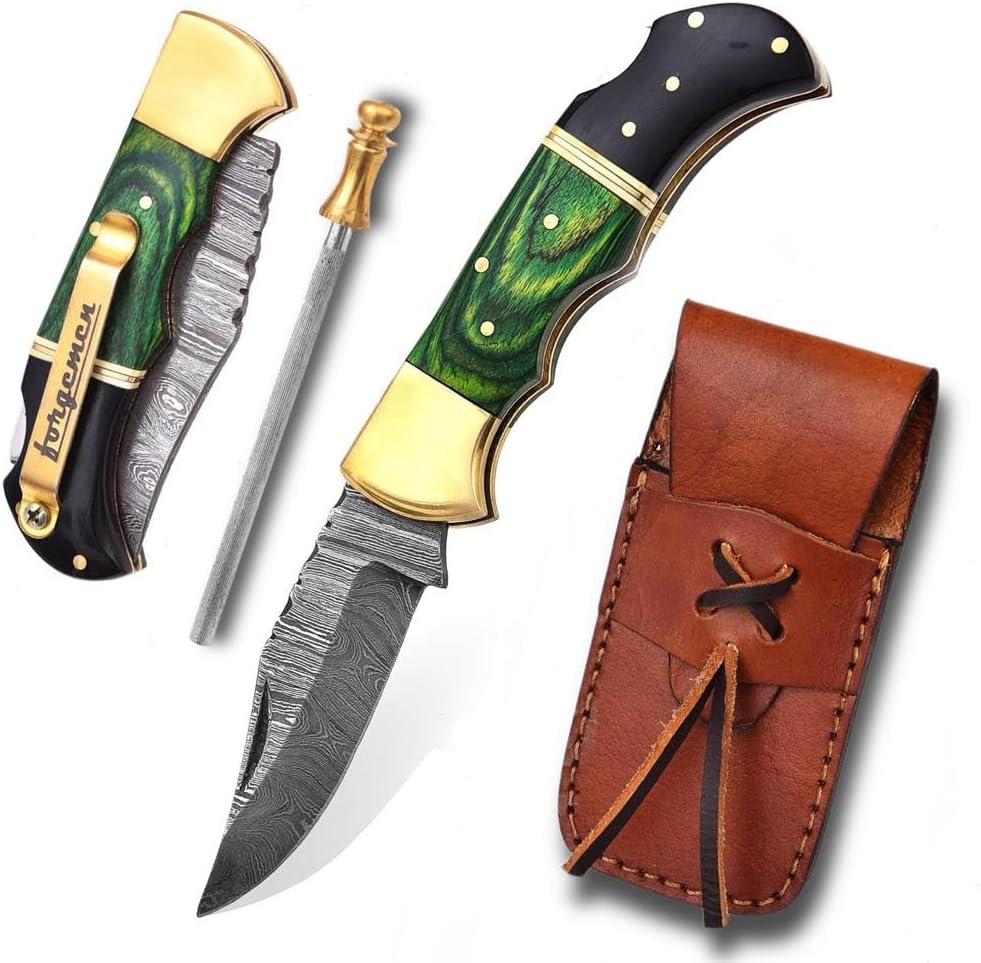 KD Pocket Folding knife with sheath for Indoor & Outdoors Activities