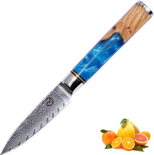 KD Paring Knife 3.5" VG10 66 Layers Damascus Steel