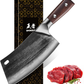 KD Serbian Chef Cleaver Knife Vegetable Slicing Knife German High Carbon Steel Meat Butcher Kitchen Knife