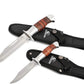 KD 2PCS Hunting Bowie Knife with Leather Sheath