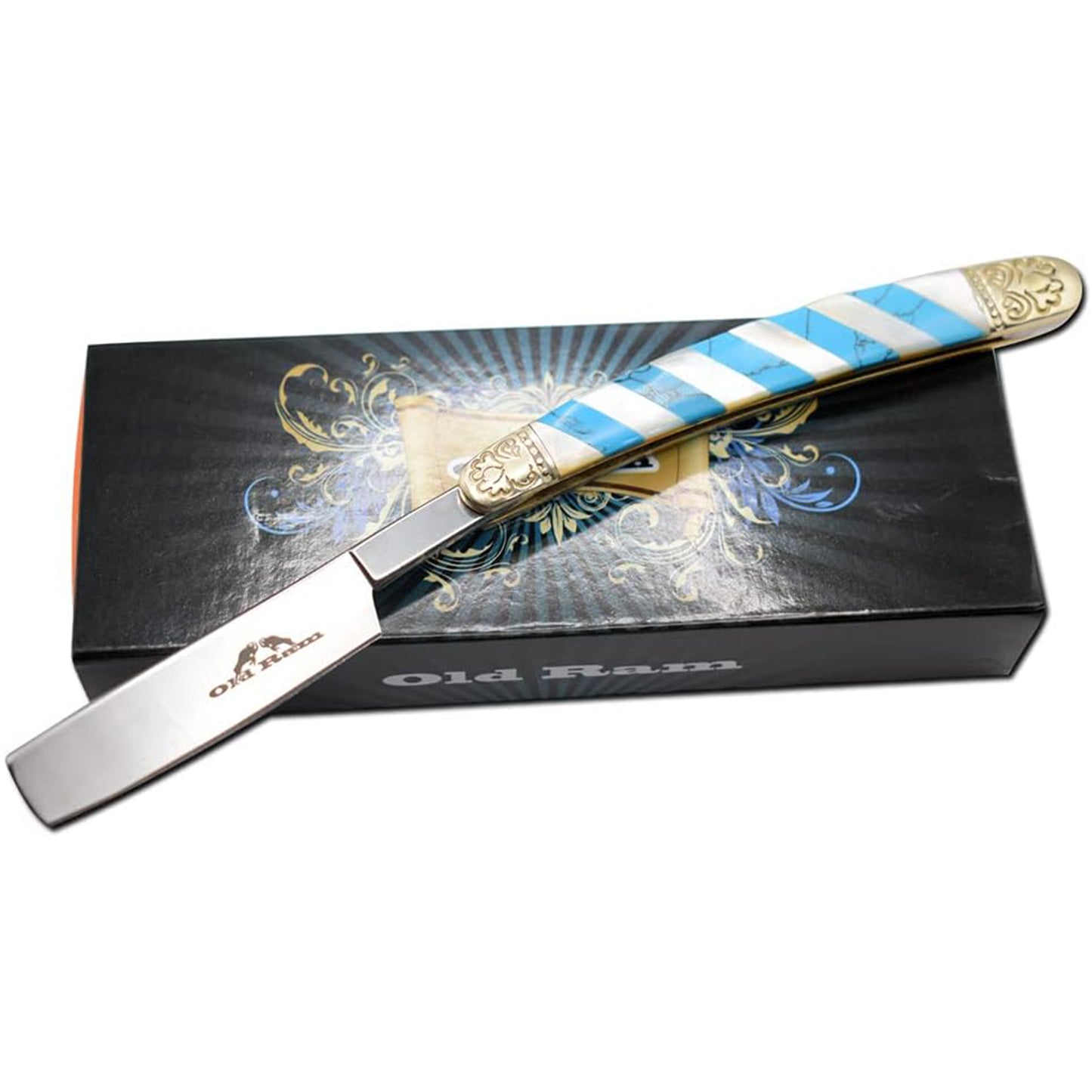 KD Collection Barber Straight Razor Style Manual Folding Knife