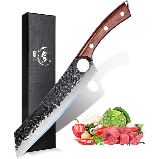 KD Hand Forged Cleaver Chef Knife High Carbon Steel with Gift Box