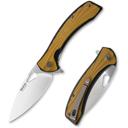 KD Pocket Folding Knife Survival, Camping Knife with G10 Handle