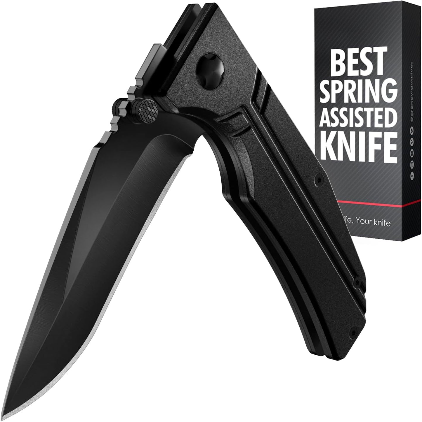 KD Pocket Knife Outdoor with Pocket Clip Aluminum Handle