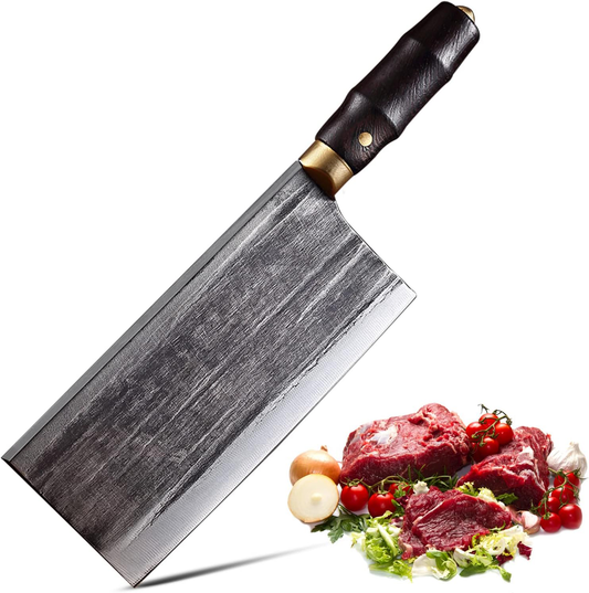KD 7.7 inch Chinese Meat Vegetable Cleaver Chef Kitchen Knife Handmade Forged Slicing Tools