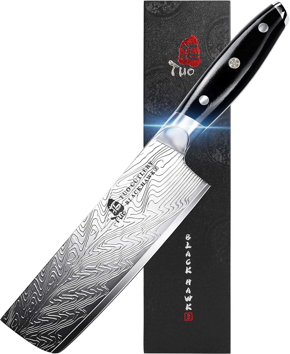 KD Nakiri Japanese Knife 6.5-inch Stainless Steel Kitchen Knife with Gift Box