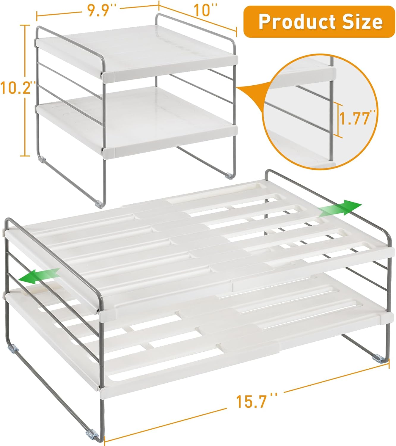 KD Pantry Organization and Storage Expandable Foil and Plastic Wrap Organizer