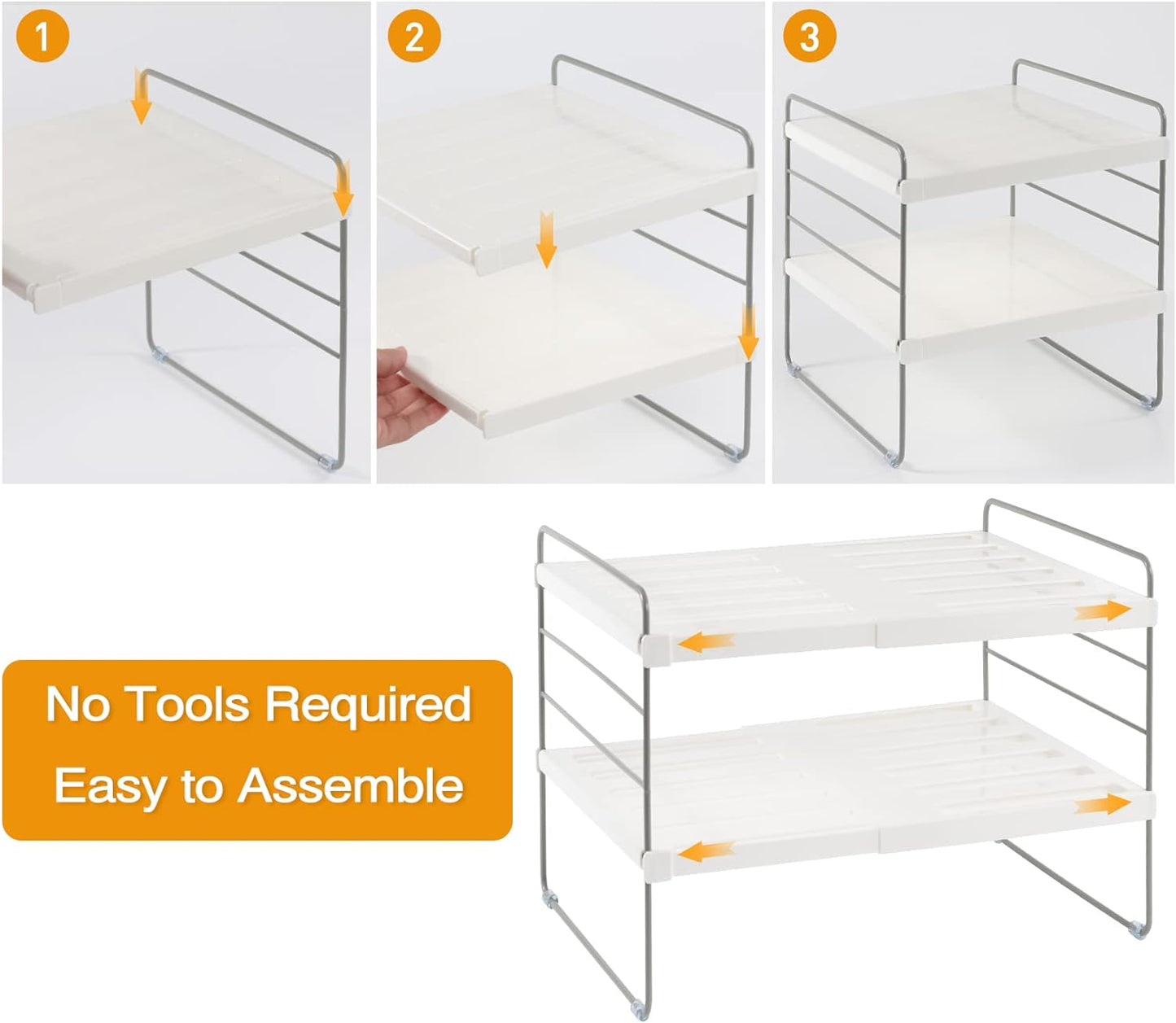 KD Pantry Organization and Storage Expandable Foil and Plastic Wrap Organizer