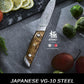 KD Japanese Paring Kitchen Knife 3.5" VG10 with Leather Sheath & Gift Box