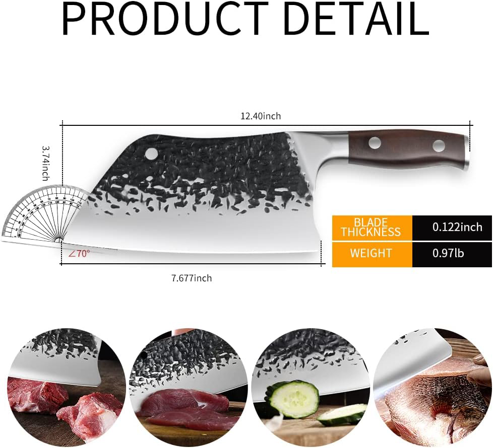 KD Versatile Culinary Tools: Meat Cleaver & Chop Knife Combo