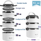 KD 3 Stackable Lunch Containers with Bag and Utensil Set