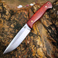 KD Hunting Knife with Leather Sheath for Outdoor Camping