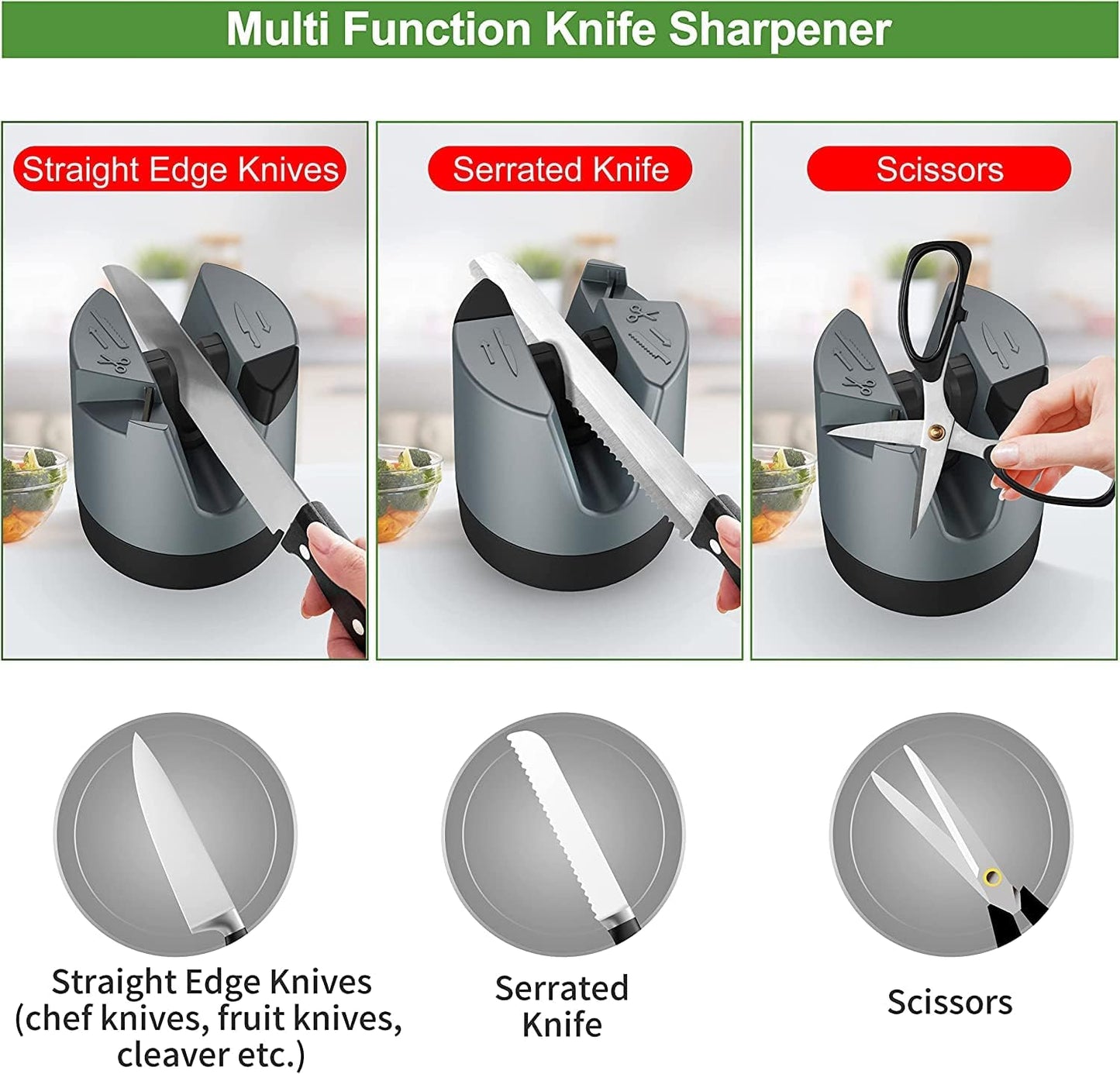 KD Knife Sharpeners Automatically Knife Sharpeners for Kitchen Knives