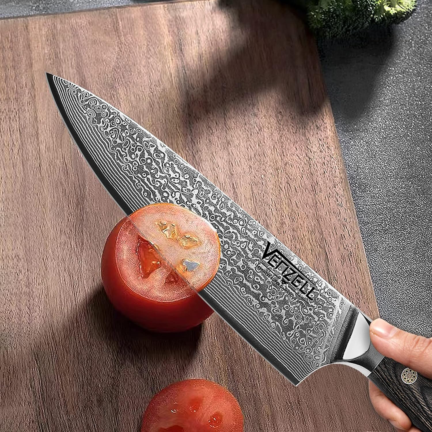 KD 67-Layer Damascus Steel Chef Knives Gift Sharpener & Box – Knife Depot  Co.